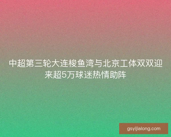 中超第三轮大连梭鱼湾与北京工体双双迎来超5万球迷热情助阵